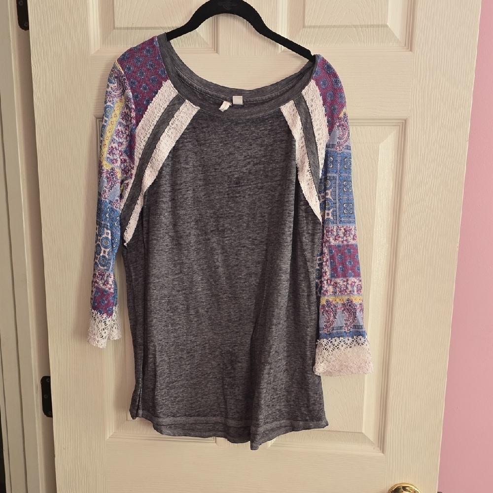 Cato Heather Gray Top